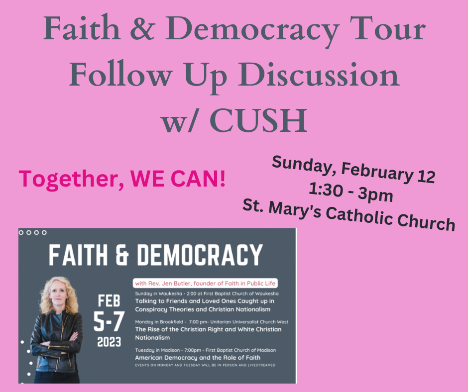 Faith & Democracy Tour Follow Up Discussion W Cush
